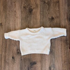 Old Navy Cream Knit Sweater baby 0-3m